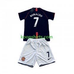 Manchester United Retro Uit Tenue Kinder Voetbalshirts Cristiano Ronaldo 7 2007-2008 Korte Mouwen