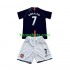 Manchester United Retro Uit Tenue Kinder Voetbalshirts Cristiano Ronaldo 7 2007-2008 Korte Mouwen