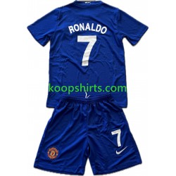 Manchester United Retro Derde Tenue Kinder Voetbalshirts Cristiano Ronaldo 7 2008-2009 Korte Mouwen