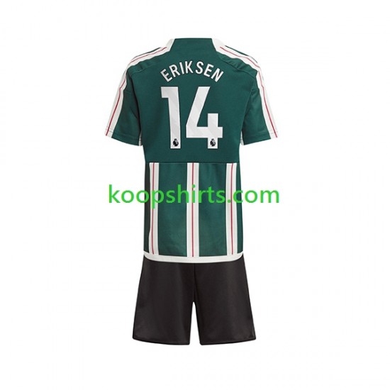 Manchester United Uit Tenue Kinder Voetbalshirts Eriksen 14 2023-2024 Korte Mouwen Manchester United Uit Tenue Kinder Voetbalshirts Eriksen 14 2023-2024 Korte Mouwen