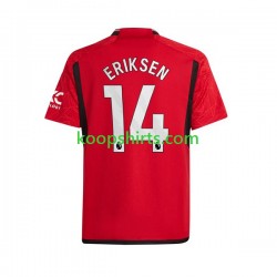 Manchester United Thuis Tenue Heren Voetbalshirts Eriksen 14 2023-2024 Korte Mouwen
