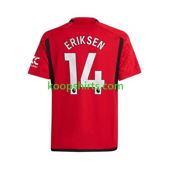Manchester United Thuis Tenue Heren Voetbalshirts Eriksen 14 2023-2024 Korte Mouwen Manchester United Thuis Tenue Heren Voetbalshirts Eriksen 14 2023-2024 Korte Mouwen