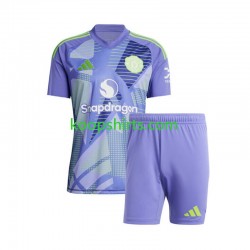 Manchester United Doelman Thuis Tenue Kinder Voetbalshirts 2024-2025 Korte Mouwen