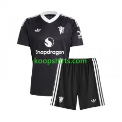 Manchester United Doelman Derde Tenue Kinder Voetbalshirts 2024-2025 Korte Mouwen