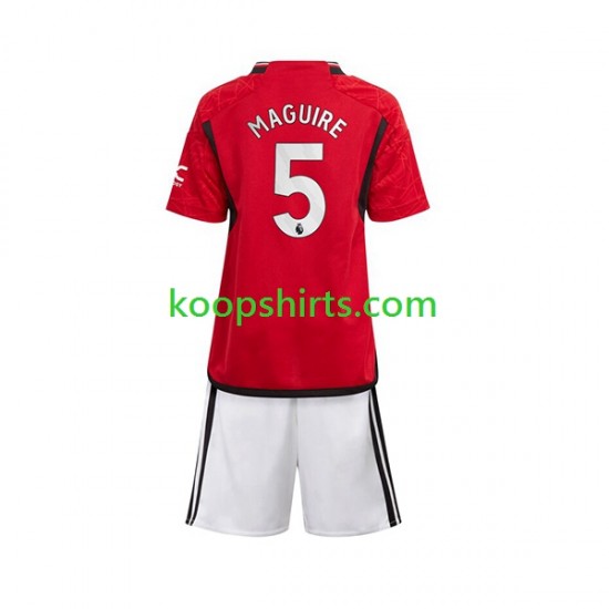 Manchester United Thuis Tenue Kinder Voetbalshirts Harry Maguire 5 2023-2024 Korte Mouwen Manchester United Thuis Tenue Kinder Voetbalshirts Harry Maguire 5 2023-2024 Korte Mouwen