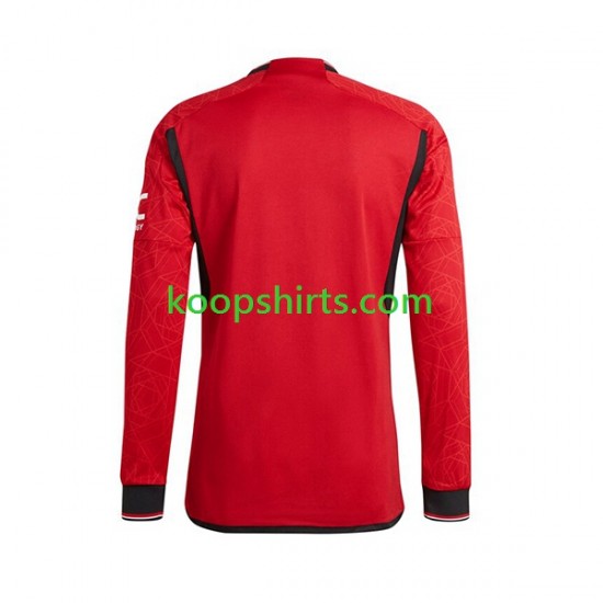 Manchester United Thuis Tenue Heren Voetbalshirts 2023-2024 Lange Mouwen
