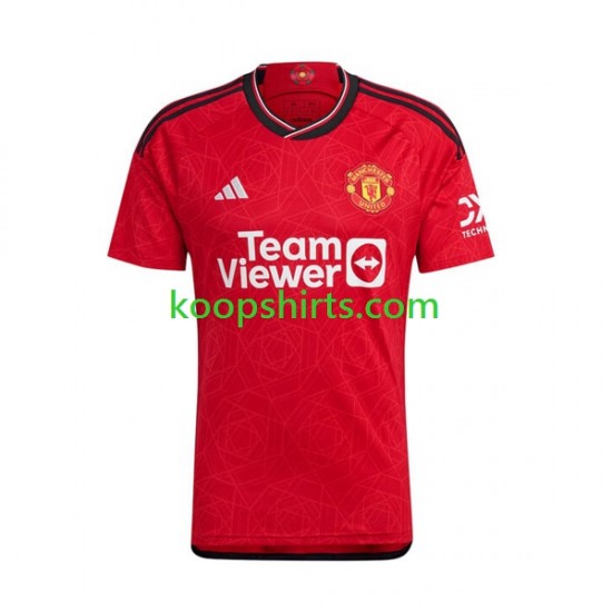 Manchester United Thuis Tenue Heren Voetbalshirts 2023-2024 Korte Mouwen Manchester United Thuis Tenue Heren Voetbalshirts 2023-2024 Korte Mouwen