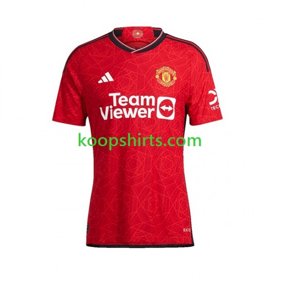 Manchester United Thuis Tenue Dames Voetbalshirts 2023-2024 Korte Mouwen Manchester United Thuis Tenue Dames Voetbalshirts 2023-2024 Korte Mouwen