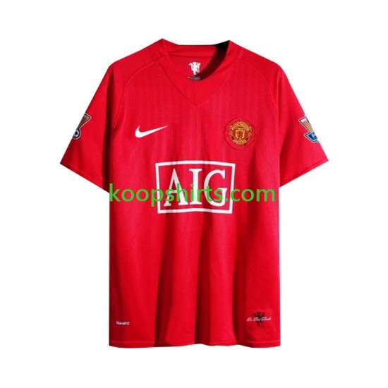 Manchester United Retro Thuis Tenue Heren Voetbalshirts 2007 Lange Mouwen Manchester United Retro Thuis Tenue Heren Voetbalshirts 2007 Lange Mouwen