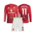 Manchester United Thuis Tenue Kinder Voetbalshirts Joshua Zirkzee 11 2024-2025 Lange Mouwen