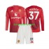 Manchester United Thuis Tenue Kinder Voetbalshirts Kobbie Mainoo 37 2024-2025 Lange Mouwen
