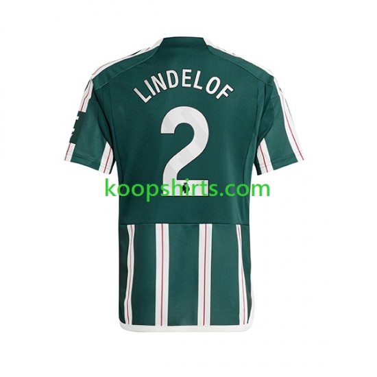 Manchester United Uit Tenue Heren Voetbalshirts Lindelof 2 2023-2024 Korte Mouwen Manchester United Uit Tenue Heren Voetbalshirts Lindelof 2 2023-2024 Korte Mouwen