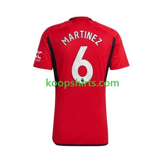 Manchester United Thuis Tenue Heren Voetbalshirts Lisandro Martinez 6 2023-2024 Korte Mouwen Manchester United Thuis Tenue Heren Voetbalshirts Lisandro Martinez 6 2023-2024 Korte Mouwen