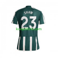 Manchester United Uit Tenue Heren Voetbalshirts Luke Shaw 23 2023-2024 Korte Mouwen