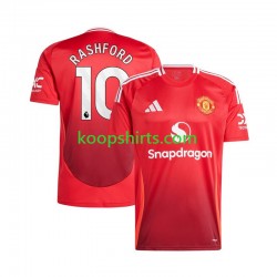 Manchester United Thuis Rood Tenue Heren Voetbalshirts Marcus Rashford 10 2024-2025 Korte Mouwen