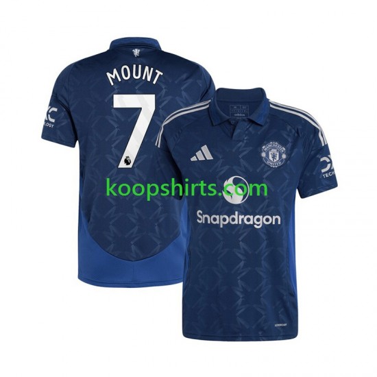 Manchester United Uit Tenue Heren Voetbalshirts Mason Mount 7 2024-2025 Korte Mouwen Manchester United Uit Tenue Heren Voetbalshirts Mason Mount 7 2024-2025 Korte Mouwen
