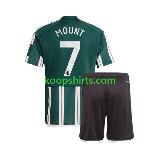 Manchester United Uit Tenue Kinder Voetbalshirts Mason Mount 7 2023-2024 Korte Mouwen Manchester United Uit Tenue Kinder Voetbalshirts Mason Mount 7 2023-2024 Korte Mouwen