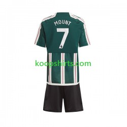 Manchester United Uit Tenue Kinder Voetbalshirts Mount 7 2023-2024 Korte Mouwen
