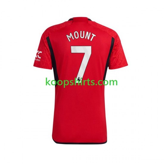 Manchester United Thuis Tenue Heren Voetbalshirts Mount 7 2023-2024 Korte Mouwen Manchester United Thuis Tenue Heren Voetbalshirts Mount 7 2023-2024 Korte Mouwen