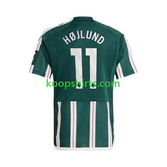 Manchester United Uit Tenue Heren Voetbalshirts Rasmus Hojlund 11 2023-2024 Korte Mouwen Manchester United Uit Tenue Heren Voetbalshirts Rasmus Hojlund 11 2023-2024 Korte Mouwen