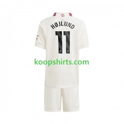 Manchester United Derde Tenue Kinder Voetbalshirts Rasmus Hojlund 11 2023-2024 Korte Mouwen