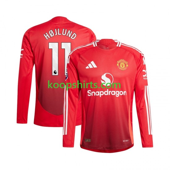 Manchester United Thuis Tenue Heren Voetbalshirts Rasmus Hojlund 11 2024-2025 Lange Mouwen Manchester United Thuis Tenue Heren Voetbalshirts Rasmus Hojlund 11 2024-2025 Lange Mouwen
