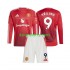 Manchester United Thuis Tenue Kinder Voetbalshirts Rasmus Hojlund 9 2024-2025 Lange Mouwen