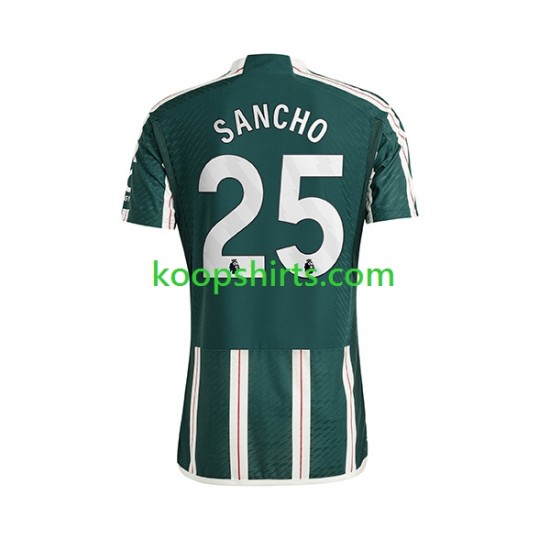 Manchester United Uit Tenue Heren Voetbalshirts Sancho 25 2023-2024 Korte Mouwen Manchester United Uit Tenue Heren Voetbalshirts Sancho 25 2023-2024 Korte Mouwen