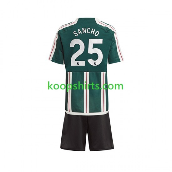 Manchester United Uit Tenue Kinder Voetbalshirts Sancho 25 2023-2024 Korte Mouwen Manchester United Uit Tenue Kinder Voetbalshirts Sancho 25 2023-2024 Korte Mouwen