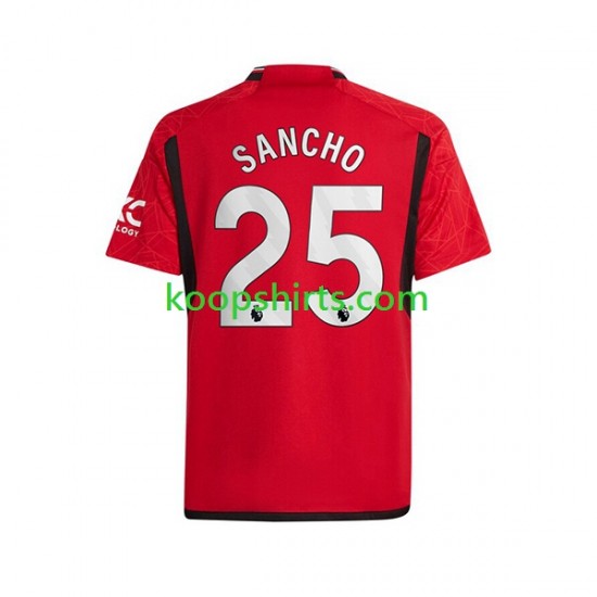 Manchester United Thuis Tenue Heren Voetbalshirts Sancho 25 2023-2024 Korte Mouwen Manchester United Thuis Tenue Heren Voetbalshirts Sancho 25 2023-2024 Korte Mouwen