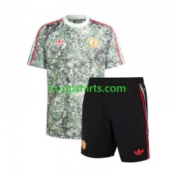 Manchester United Thuis Tenue Kinder Voetbalshirts Stone Roses 2023-2024 Korte Mouwen