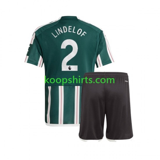 Manchester United Uit Tenue Kinder Voetbalshirts Victor Lindelof 2 2023-2024 Korte Mouwen Manchester United Uit Tenue Kinder Voetbalshirts Victor Lindelof 2 2023-2024 Korte Mouwen