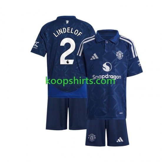 Manchester United Uit Rood Tenue Kinder Voetbalshirts Victor Lindelof 2 2024-2025 Korte Mouwen Manchester United Uit Rood Tenue Kinder Voetbalshirts Victor Lindelof 2 2024-2025 Korte Mouwen