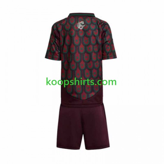 Mexico Thuis Tenue Kinder Voetbalshirts Copa America 2024 Korte Mouwen
