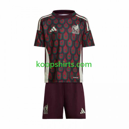 Mexico Thuis Tenue Kinder Voetbalshirts Copa America 2024 Korte Mouwen