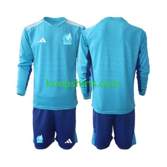Mexico Doelman Uit Tenue Kinder Voetbalshirts 2022 Lange Mouwen Mexico Doelman Uit Tenue Kinder Voetbalshirts 2022 Lange Mouwen