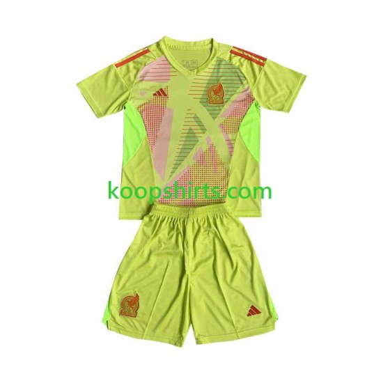 Mexico Doelman Uit Tenue Kinder Voetbalshirts 2024 Korte Mouwen Mexico Doelman Uit Tenue Kinder Voetbalshirts 2024 Korte Mouwen