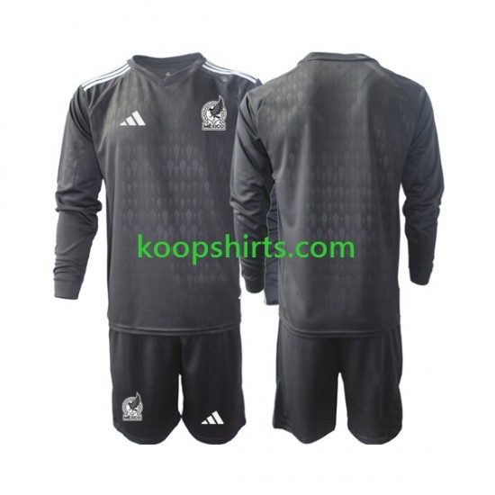 Mexico Doelman Thuis Tenue Kinder Voetbalshirts 2022 Lange Mouwen Mexico Doelman Thuis Tenue Kinder Voetbalshirts 2022 Lange Mouwen