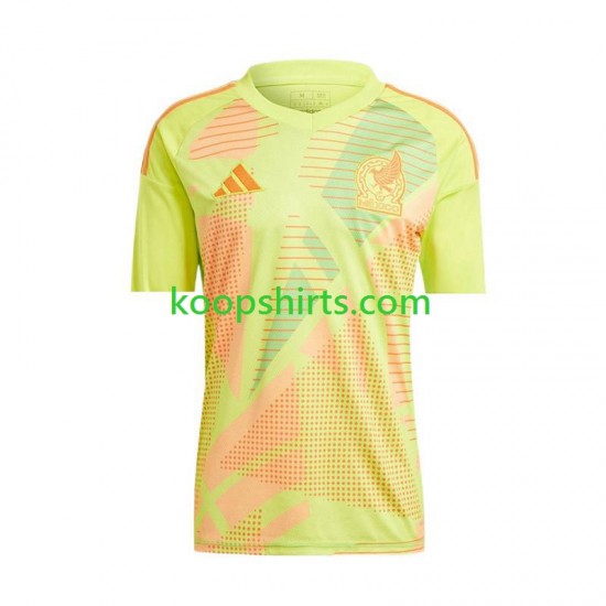 EK 2024 Mexico Doelman Uit Geel Tenue Heren Voetbalshirts Korte Mouwen EK 2024 Mexico Doelman Uit Geel Tenue Heren Voetbalshirts Korte Mouwen