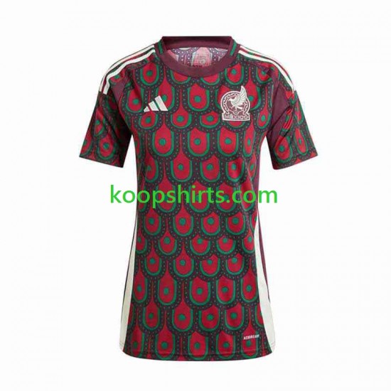 Mexico Thuis Tenue Dames Voetbalshirts Copa America 2024 Korte Mouwen Mexico Thuis Tenue Dames Voetbalshirts Copa America 2024 Korte Mouwen