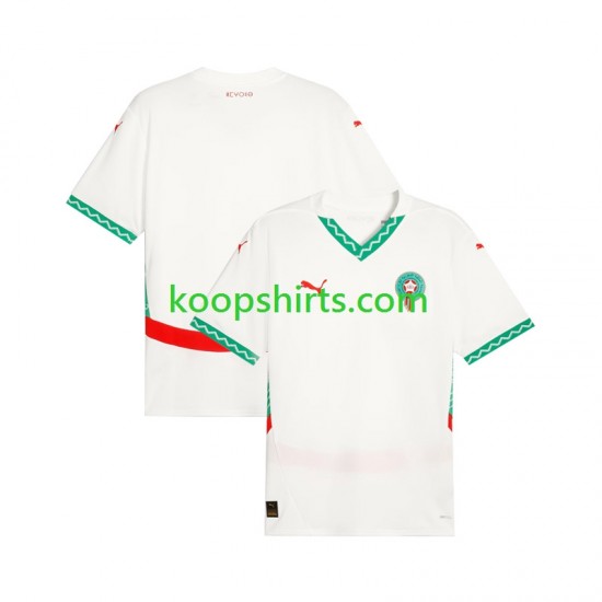 Marokko Uit Tenue Heren Voetbalshirts 2024 Korte Mouwen Marokko Uit Tenue Heren Voetbalshirts 2024 Korte Mouwen