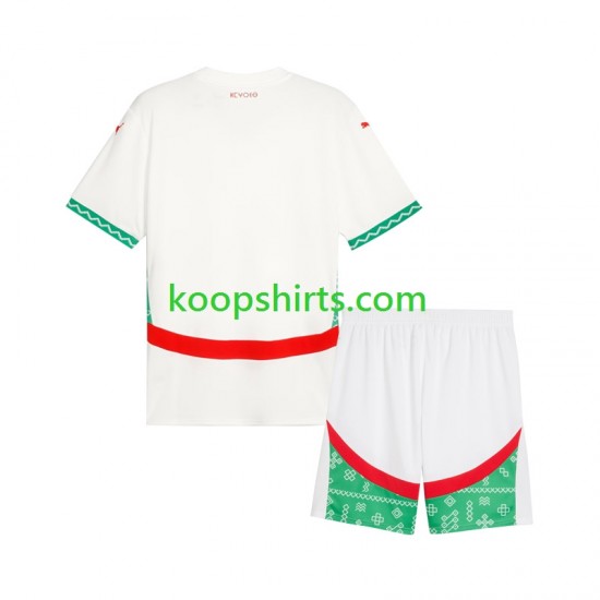 Marokko Uit Tenue Kinder Voetbalshirts 2024 Korte Mouwen