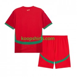 Marokko Thuis Tenue Kinder Voetbalshirts 2024 Korte Mouwen