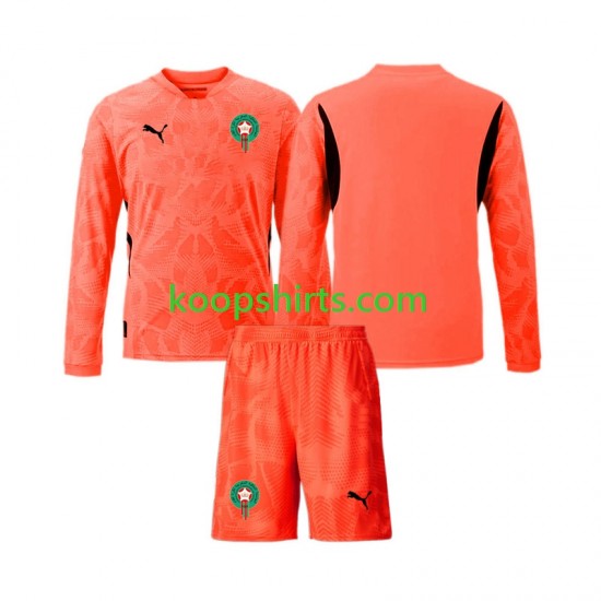 Marokko Doelman Thuis Tenue Kinder Voetbalshirts 2024 Lange Mouwen Marokko Doelman Thuis Tenue Kinder Voetbalshirts 2024 Lange Mouwen