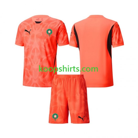 Marokko Doelman Thuis Tenue Kinder Voetbalshirts 2024 Korte Mouwen Marokko Doelman Thuis Tenue Kinder Voetbalshirts 2024 Korte Mouwen