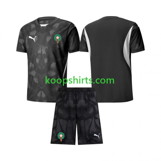 Marokko Doelman Derde Tenue Kinder Voetbalshirts 2024 Korte Mouwen Marokko Doelman Derde Tenue Kinder Voetbalshirts 2024 Korte Mouwen