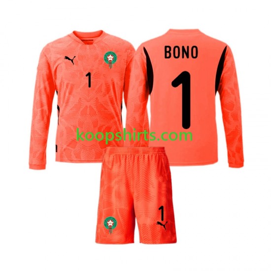 Marokko Doelman Thuis Tenue Kinder Voetbalshirts Yassine Bounou 1 2024 Lange Mouwen Marokko Doelman Thuis Tenue Kinder Voetbalshirts Yassine Bounou 1 2024 Lange Mouwen
