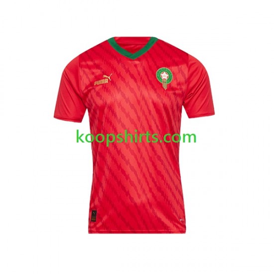 Marokko Thuis Tenue Heren Voetbalshirts 2023 Korte Mouwen Marokko Thuis Tenue Heren Voetbalshirts 2023 Korte Mouwen