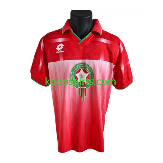 Marokko Retro Thuis Tenue Heren Voetbalshirts 1994 Korte Mouwen Marokko Retro Thuis Tenue Heren Voetbalshirts 1994 Korte Mouwen
