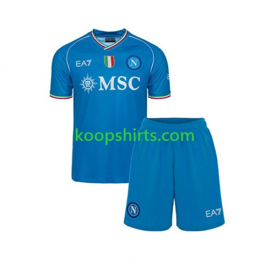 Napoli Thuis Tenue Kinder Voetbalshirts 2023-2024 Korte Mouwen Napoli Thuis Tenue Kinder Voetbalshirts 2023-2024 Korte Mouwen